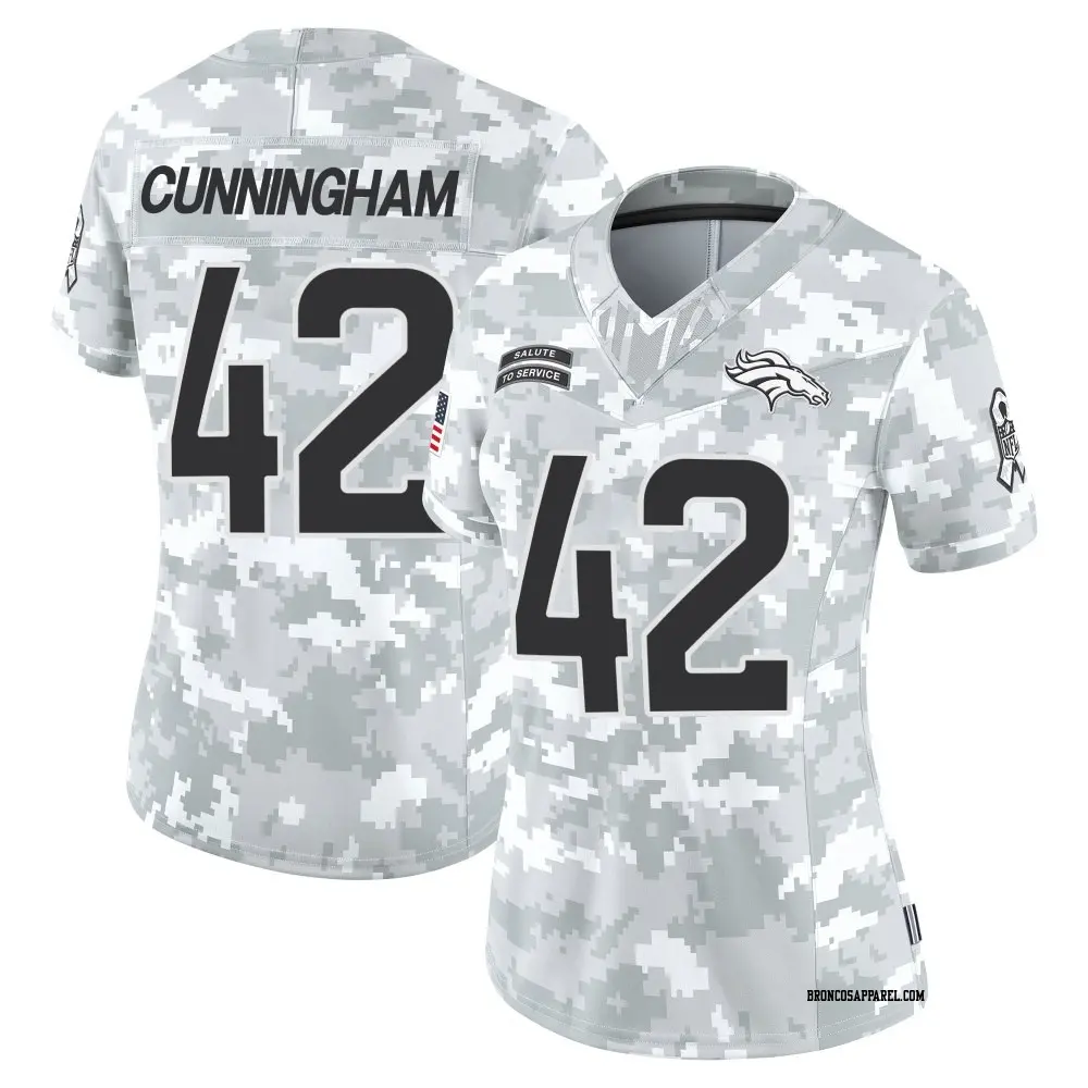 Limited Arctic Camo Women's Zach Cunningham Denver Broncos 2024 Salute to Service Jersey