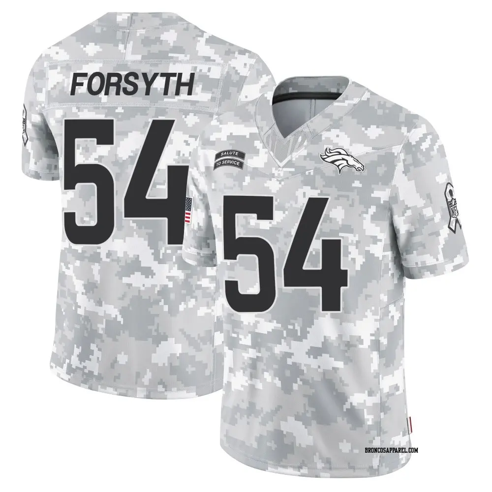 Limited Arctic Camo Youth Alex Forsyth Denver Broncos 2024 Salute to Service Jersey