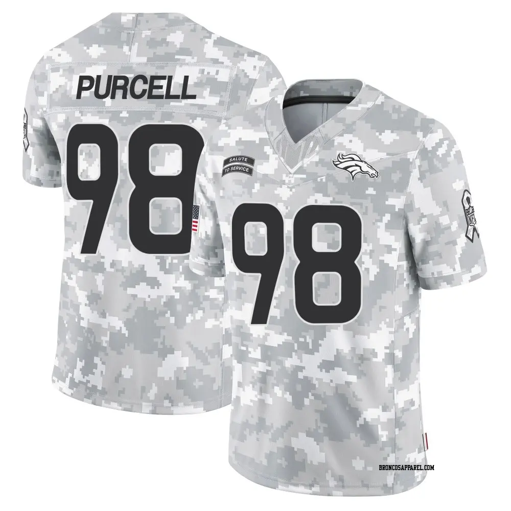 Limited Arctic Camo Youth Mike Purcell Denver Broncos 2024 Salute to Service Jersey