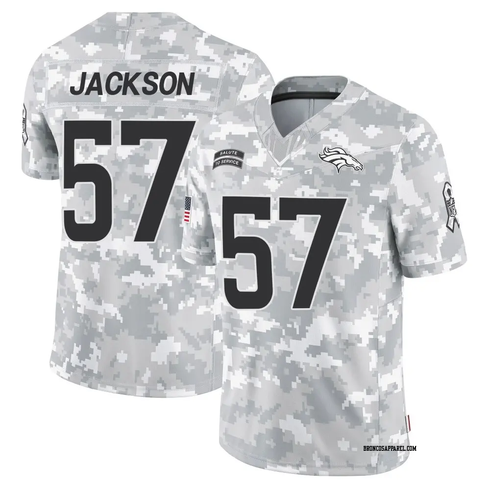 Limited Arctic Camo Youth Tom Jackson Denver Broncos 2024 Salute to Service Jersey