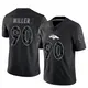 Limited Black Men's Jordan Miller Denver Broncos Reflective Jersey