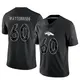 Limited Black Men's Luke Wattenberg Denver Broncos Reflective Jersey