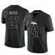 Limited Black Men's Riley Moss Denver Broncos Reflective Jersey