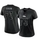 Limited Black Women's Frank Crum Denver Broncos Reflective Jersey