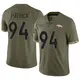 Limited Olive Men's Aaron Patrick Denver Broncos 2022 Salute To Service Jersey