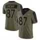 Limited Olive Men's A.T. Perry Denver Broncos 2021 Salute To Service Jersey