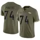 Limited Olive Men's Ben Powers Denver Broncos 2022 Salute To Service Jersey