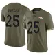 Limited Olive Men's Blake Watson Denver Broncos 2022 Salute To Service Jersey