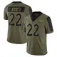 Limited Olive Men's Brandon Jones Denver Broncos 2021 Salute To Service Jersey