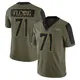 Limited Olive Men's Cam Fleming Denver Broncos 2021 Salute To Service Jersey