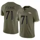 Limited Olive Men's Cam Fleming Denver Broncos 2022 Salute To Service Jersey