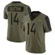 Limited Olive Men's Courtland Sutton Denver Broncos 2021 Salute To Service Jersey