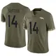 Limited Olive Men's Courtland Sutton Denver Broncos 2022 Salute To Service Jersey