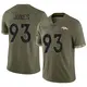 Limited Olive Men's D.J. Jones Denver Broncos 2022 Salute To Service Jersey