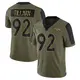 Limited Olive Men's Dondrea Tillman Denver Broncos 2021 Salute To Service Jersey