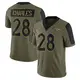 Limited Olive Men's Jamaal Charles Denver Broncos 2021 Salute To Service Jersey