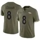 Limited Olive Men's Jarrett Stidham Denver Broncos 2022 Salute To Service Jersey