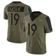 Limited Olive Men's Jordan Leslie Denver Broncos 2021 Salute To Service Jersey