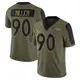 Limited Olive Men's Jordan Miller Denver Broncos 2021 Salute To Service Jersey