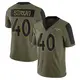 Limited Olive Men's Justin Strnad Denver Broncos 2021 Salute To Service Jersey