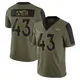 Limited Olive Men's Keidron Smith Denver Broncos 2021 Salute To Service Jersey