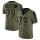 Limited Olive Men's Matt Peart Denver Broncos 2021 Salute To Service Jersey