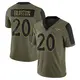 Limited Olive Men's Michael Burton Denver Broncos 2021 Salute To Service Jersey