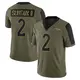 Limited Olive Men's Pat Surtain II Denver Broncos 2021 Salute To Service Jersey