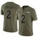 Limited Olive Men's Pat Surtain II Denver Broncos 2022 Salute To Service Jersey