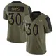 Limited Olive Men's Terrell Davis Denver Broncos 2021 Salute To Service Jersey