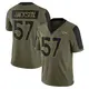 Limited Olive Men's Tom Jackson Denver Broncos 2021 Salute To Service Jersey