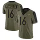 Limited Olive Men's Troy Franklin Denver Broncos 2021 Salute To Service Jersey