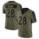 Limited Olive Men's Tyler Badie Denver Broncos 2021 Salute To Service Jersey