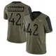 Limited Olive Men's Zach Cunningham Denver Broncos 2021 Salute To Service Jersey