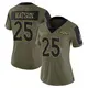 Limited Olive Women's Blake Watson Denver Broncos 2021 Salute To Service Jersey