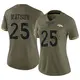 Limited Olive Women's Blake Watson Denver Broncos 2022 Salute To Service Jersey