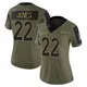 Limited Olive Women's Brandon Jones Denver Broncos 2021 Salute To Service Jersey