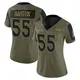 Limited Olive Women's Cody Barton Denver Broncos 2021 Salute To Service Jersey