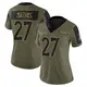 Limited Olive Women's Damarri Mathis Denver Broncos 2021 Salute To Service Jersey