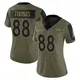 Limited Olive Women's Demaryius Thomas Denver Broncos 2021 Salute To Service Jersey