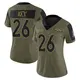 Limited Olive Women's Devon Key Denver Broncos 2021 Salute To Service Jersey