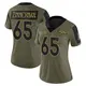 Limited Olive Women's Gary Zimmerman Denver Broncos 2021 Salute To Service Jersey