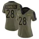 Limited Olive Women's Jamaal Charles Denver Broncos 2021 Salute To Service Jersey