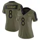 Limited Olive Women's Jarrett Stidham Denver Broncos 2021 Salute To Service Jersey