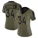 Limited Olive Women's JL Skinner Denver Broncos 2021 Salute To Service Jersey