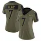 Limited Olive Women's John Elway Denver Broncos 2021 Salute To Service Jersey