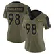 Limited Olive Women's John Franklin-Myers Denver Broncos 2021 Salute To Service Jersey