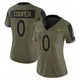 Limited Olive Women's Jonathon Cooper Denver Broncos 2021 Salute To Service Jersey