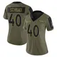 Limited Olive Women's Justin Strnad Denver Broncos 2021 Salute To Service Jersey