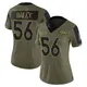 Limited Olive Women's Levelle Bailey Denver Broncos 2021 Salute To Service Jersey